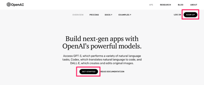 OpenAI公式サイト