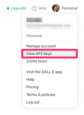 OpenAI｜「View API keys」をクリック